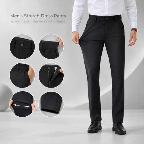 Levora Men's Stretch Dress Pants