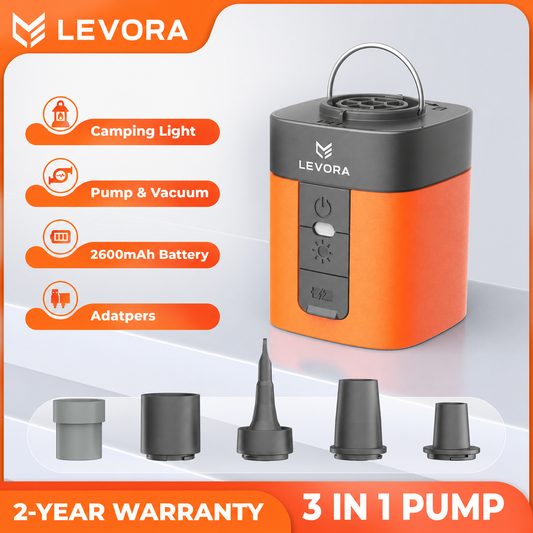 LEVORA AIR 3 Electric Air Pump for Inflatables (2600mAh Battery)